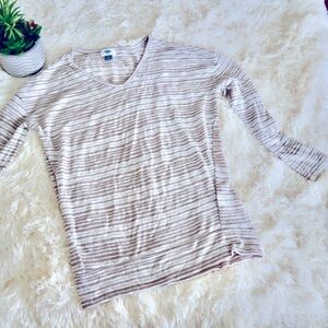 Old Navy Tan Cream V Neck Sweater Stretch S